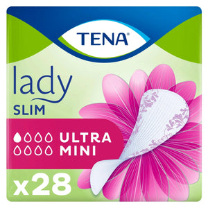 Tena Lady Sim Ultra Mini 28 Liners, Odor Control 3X protection