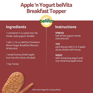 Belvita Crunchy 4 Breakfast Biscuits, Cinnamon Brown Sugar 50g