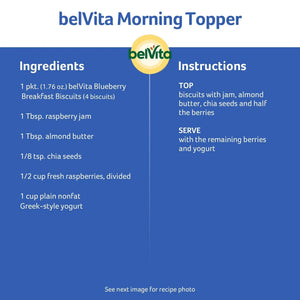Belvita Crunchy 4 Breakfast Biscuits, Blueberry 50g