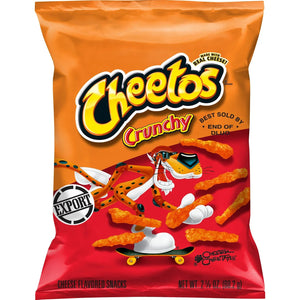Cheetos Crunchy Cheese Flavored Snacks, Made with Real Cheese, - Export