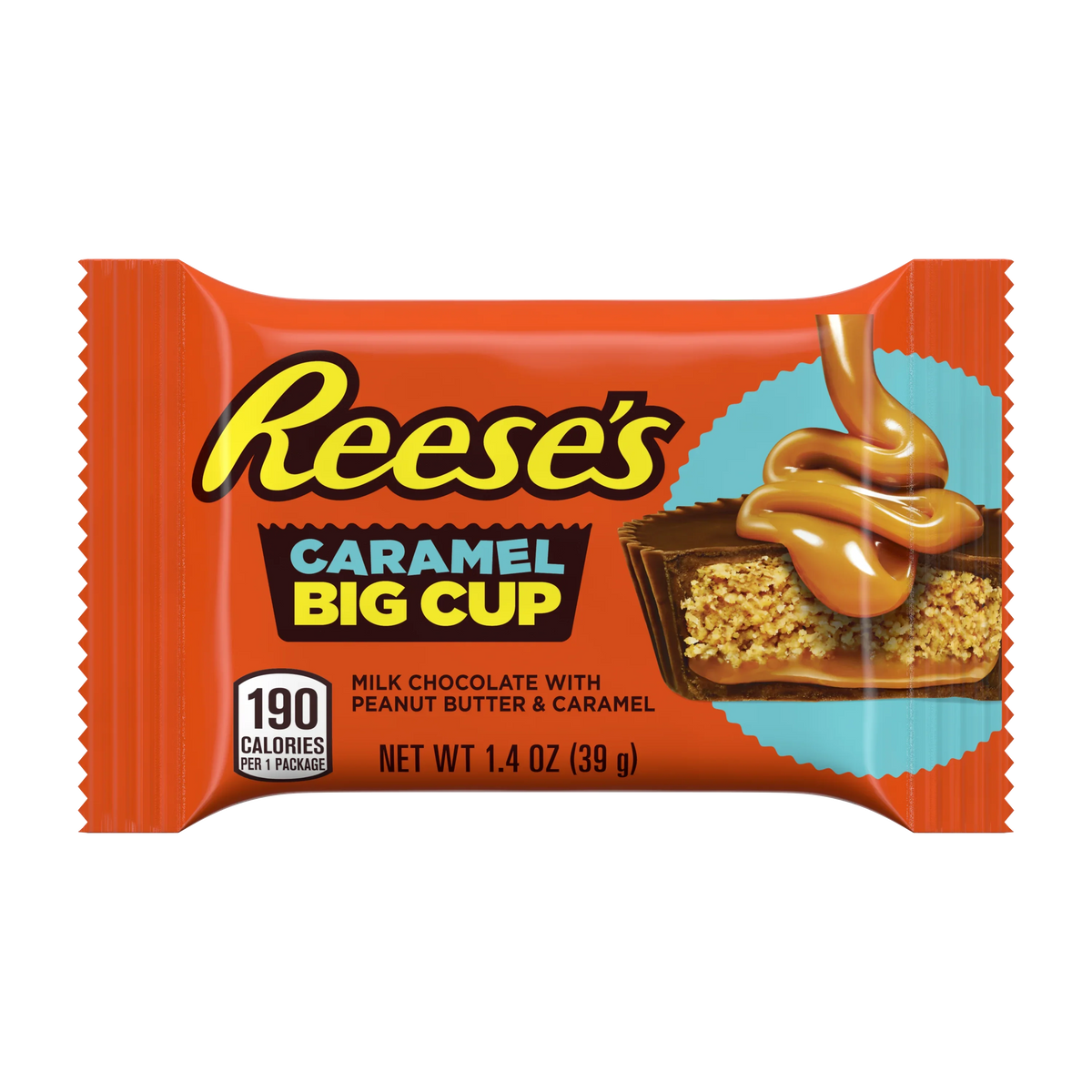 Reese's Big Cup Caramel Milk Chocolate Peanut Butter Cups,1.4 Oz (39gm)