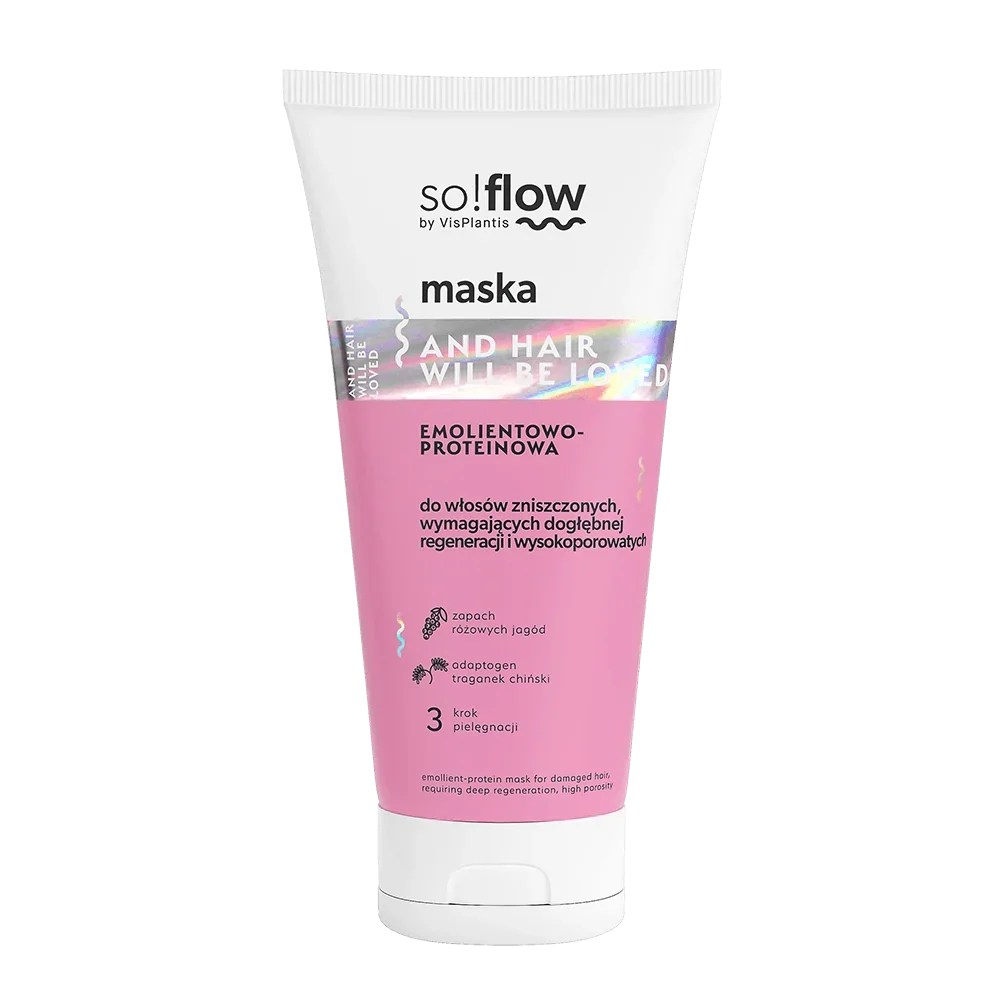 Emollient Protein Mask For Damaged Hair Requiring Deep Regeneration High porosity