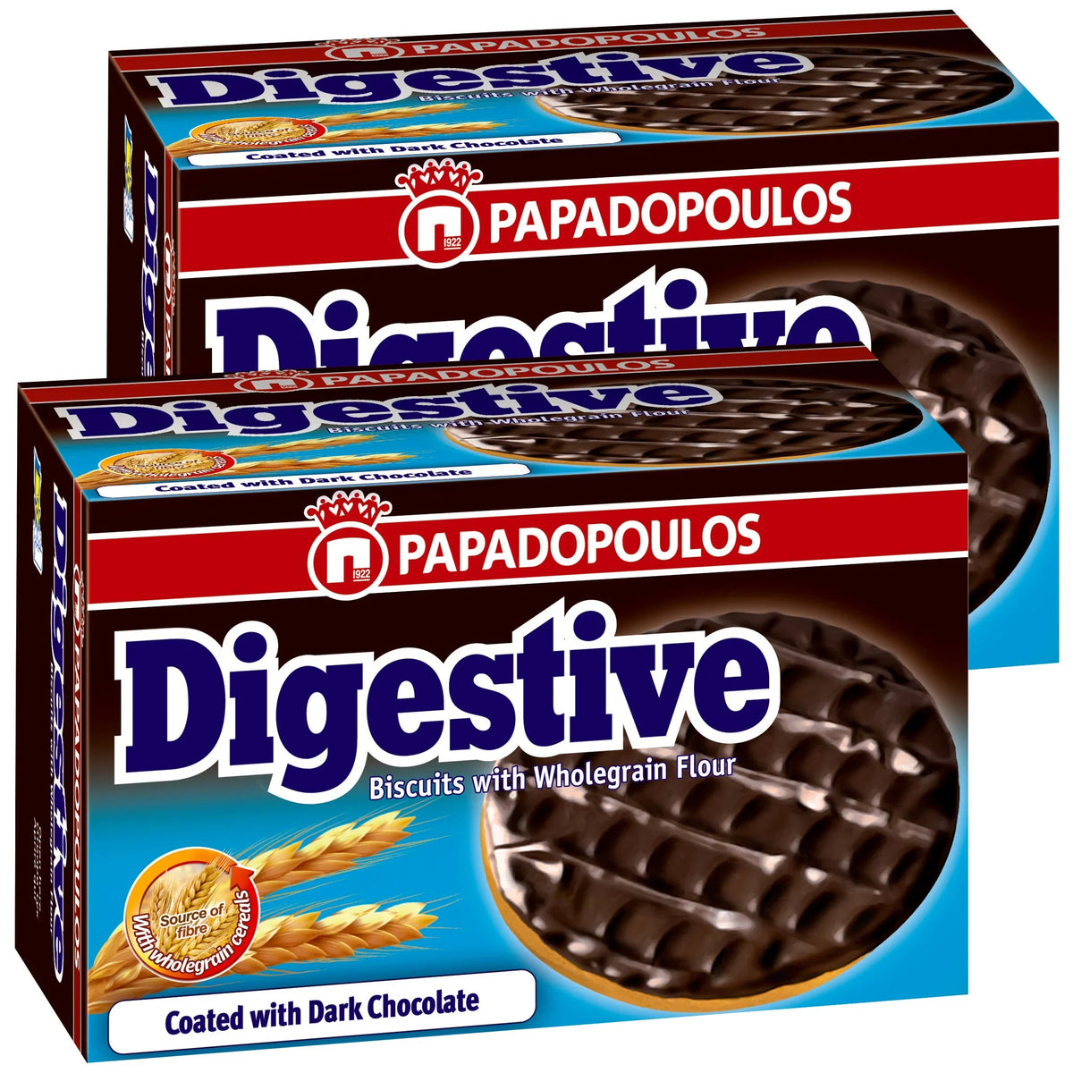 Digestive Biscuits With Wholegrain Flour, Dark Chocolate 200gm Dual Pack - Promo