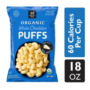 Organic White Cheddar Puffs, 510g (XXL)