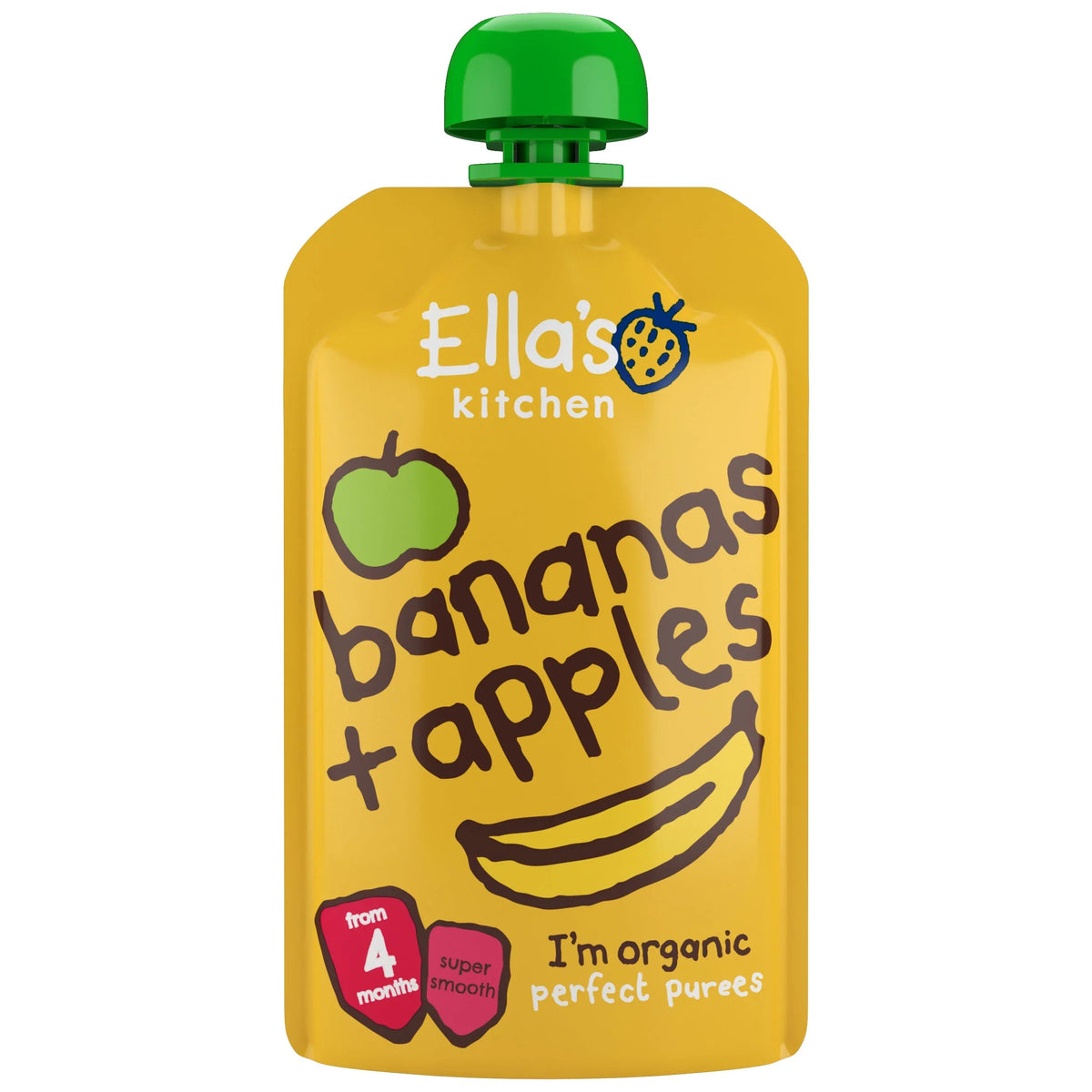Ella's Kitchen organic apples + bananas 120g.