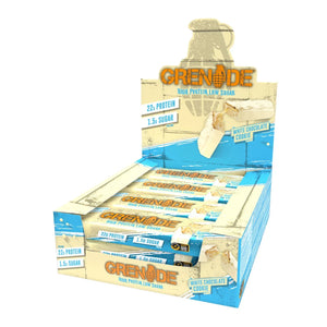 Grenade White Chocolate Cookie- High Protein Bar - Low Sugar (60gm x 12) Box