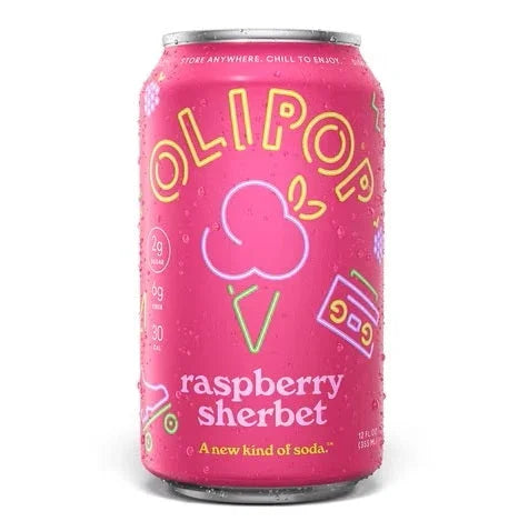 Olipop مشروب غازي بالبريبايوتكس بنكهة توت العليق شربات، علبة 355 مل