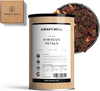 AWAFI MILL Dried Hibiscus Flower - 100 g | 3.5 Oz