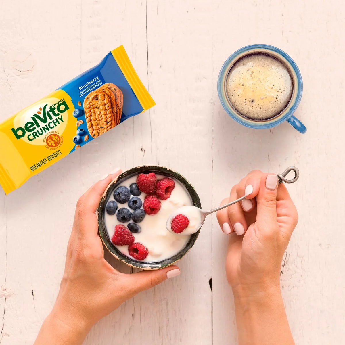 Belvita Crunchy 4 Breakfast Biscuits, Blueberry 50g
