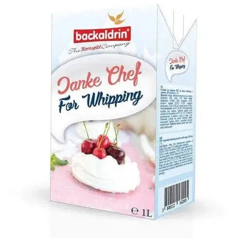 Backaldrin Danke Chef  26% Fat Whipping Cream 1ltr, For Creams & Custards