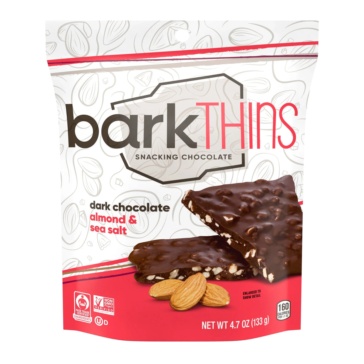 Barkthins Almond And Sea Salt Dark Chocolate 133g