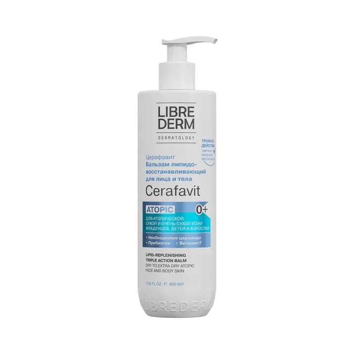Librederm Cerafavit Face And Body Balm, Triple Action With Ceramides And Prebiotic 400ml