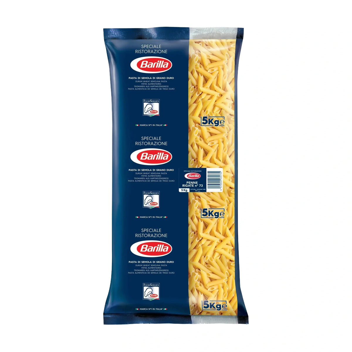 Barilla Penne Rigate Pasta, 1 kg or 5 kg