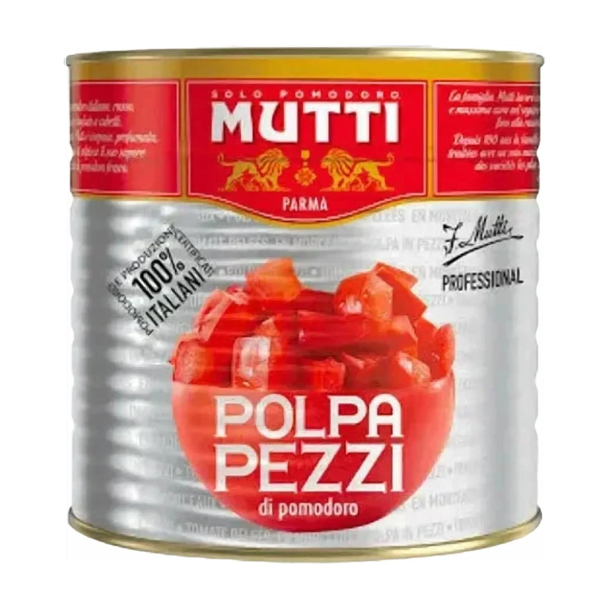 Mutti Polpa Pezzi Chopped Tomatoes, 2.5 kg