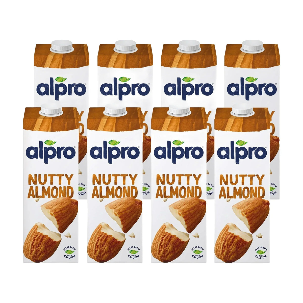 Alpro Roasted Almond Drink, 8 × 1 L