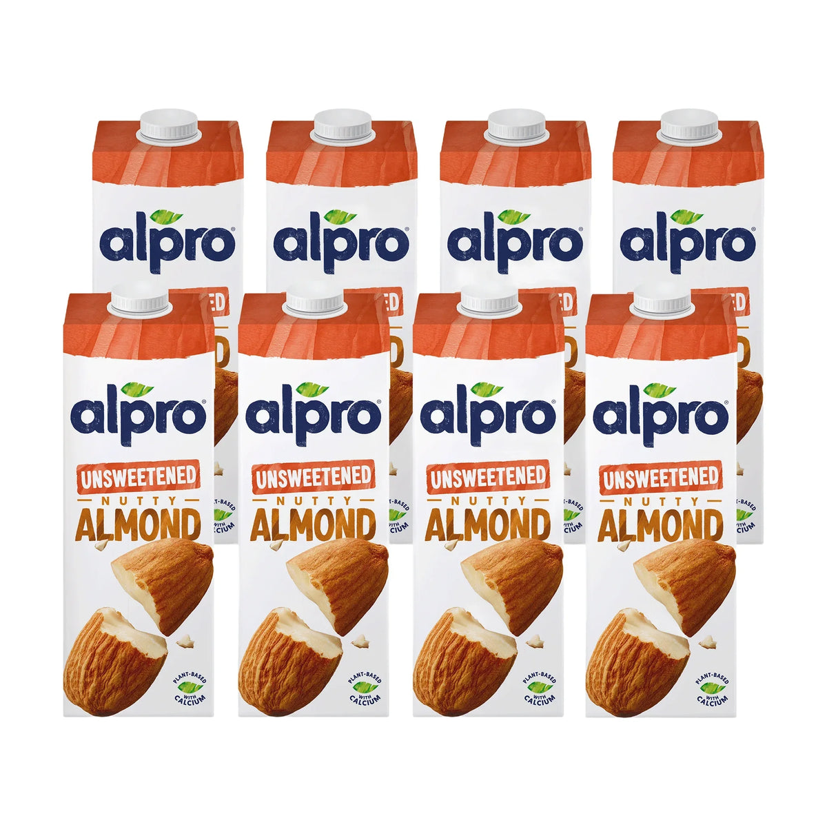Alpro Almond Unsweetened 8 x 1L
