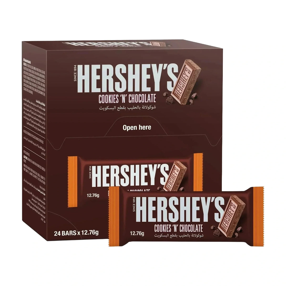 Hershey's Cookies 'n' Chocolate Bars, 24 × 12.76 g