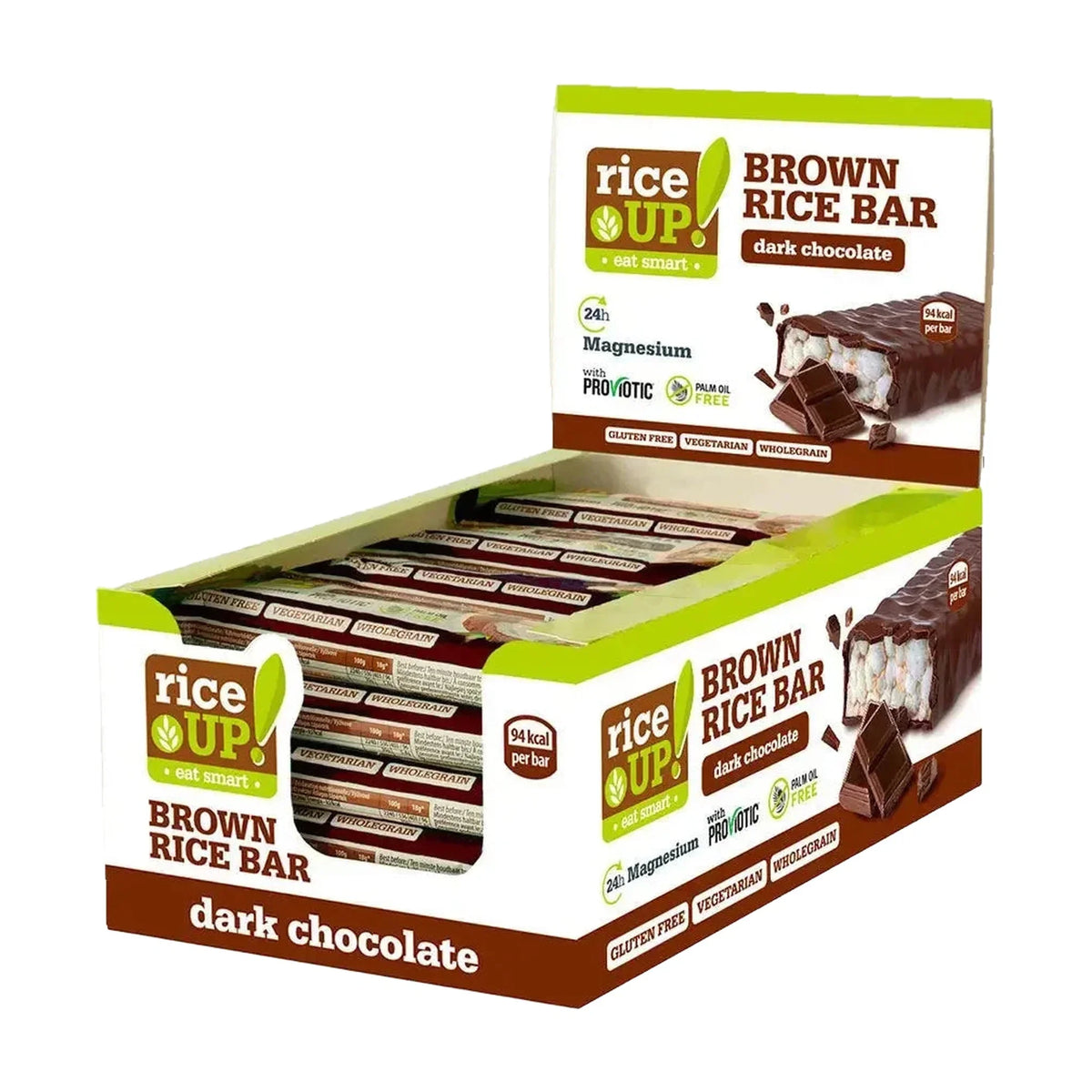 Rice Up Dark Chocolate Rice Bars, 20 × 18 g