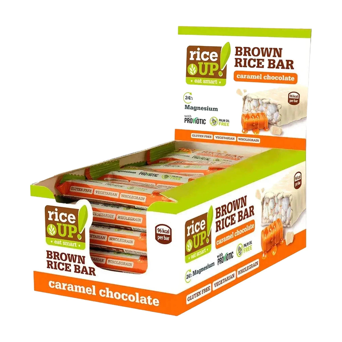 Rice Up Chocolate Caramel Rice Bars, 20 × 18 g