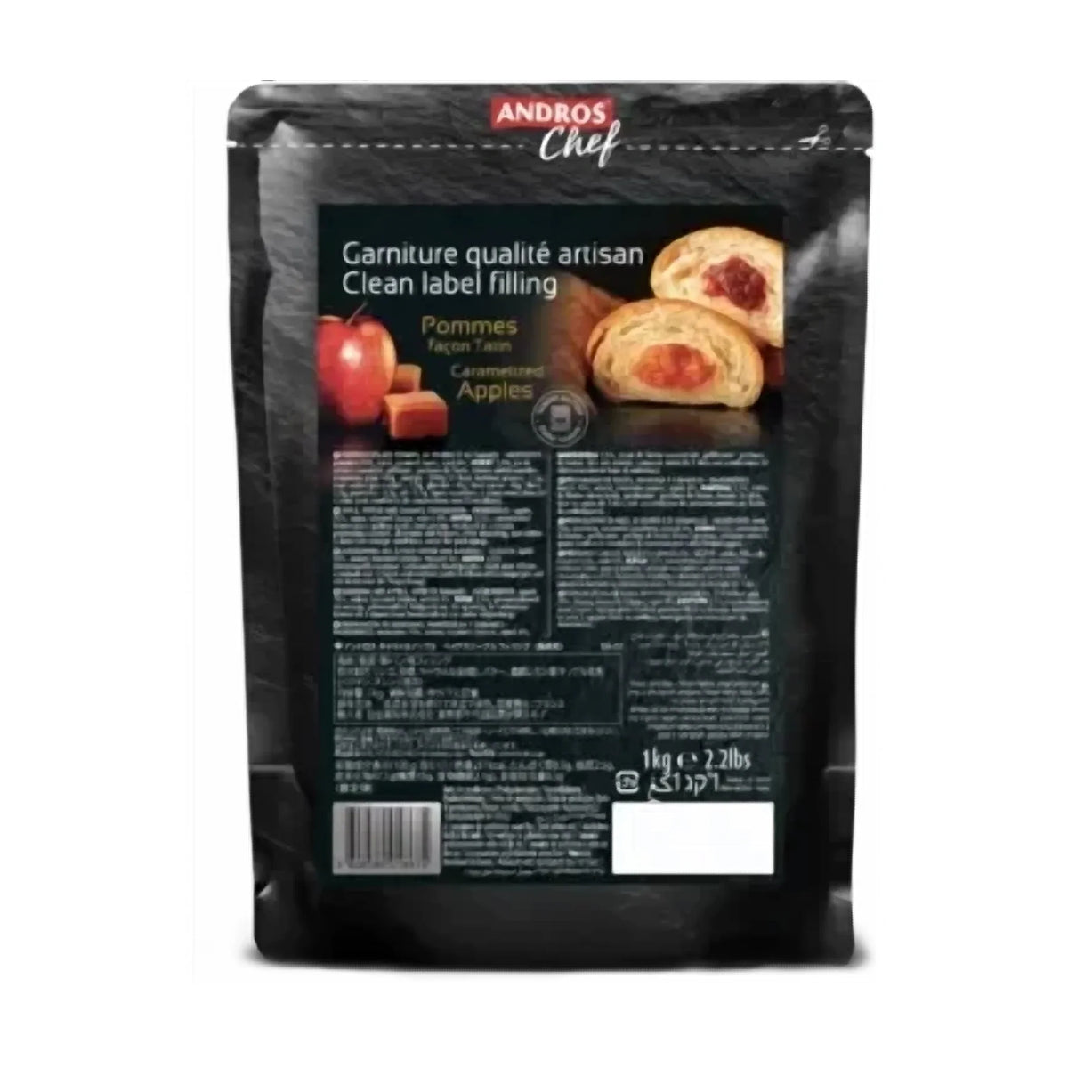 Andros Chef Frozen Caramelized Apple Clean Label Filling– Bake Stable, 1Kg
