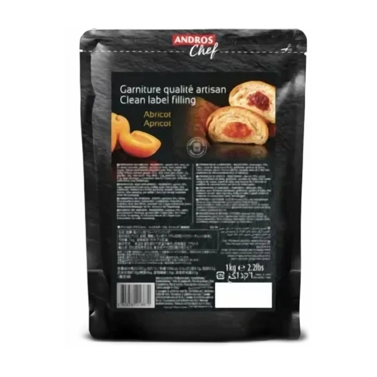 Andros Chef Frozen Apricot Clean Label Filling – Bake Stable, 1Kg