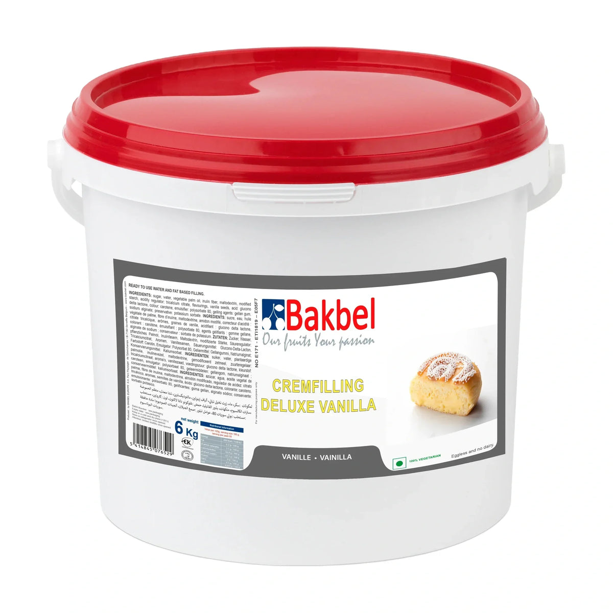 Bakbel Cremfilling Deluxe Vanilla, 6 kg