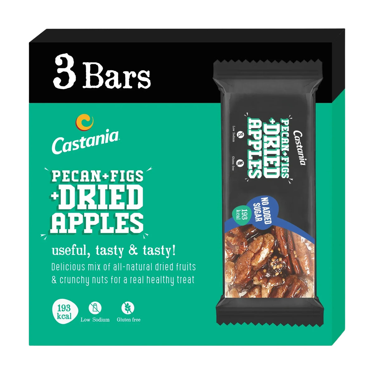 Castania Pecan & Figs No Added Sugar Healthy Bar 38G(3 Bars) Tripack