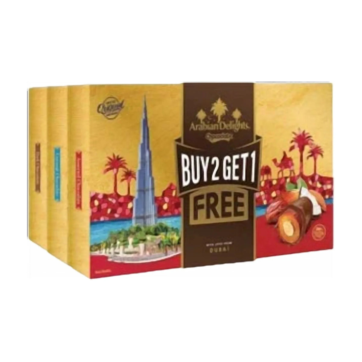 Arabian Delights Coconut Chocodate, 3 × 150 g
