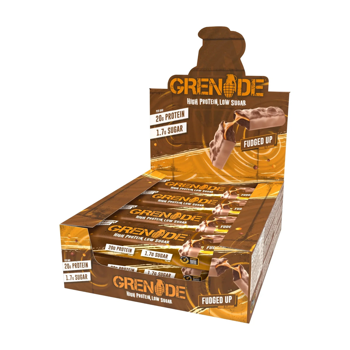 Grenade Fudged Up Protein Bars, 12 × 60 g