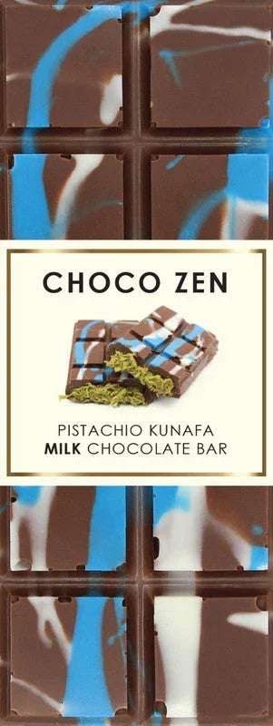 Choco Zen Pistachio Kunafa Milk Dubai Chocolate Bar