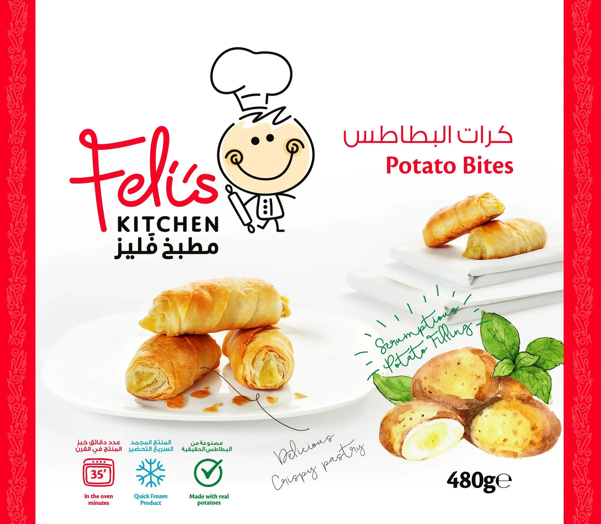 Feli's Kitchen Frozen Potato Bites 480g