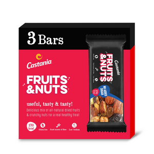 Castania Fruits & Nuts No Added Sugar Healthy Bar 35G (3 Bars) Tripack Promo