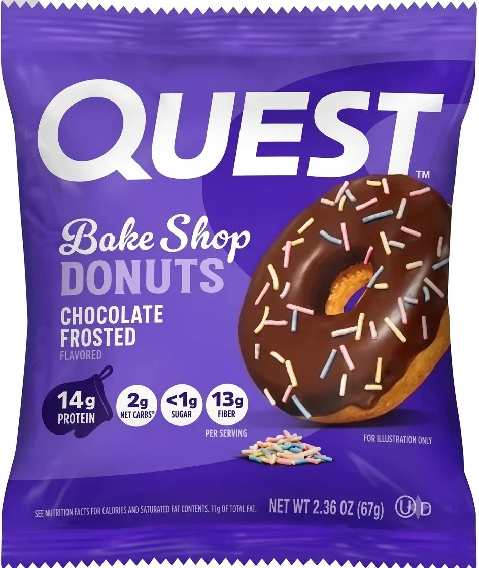 Quest Bake Shop Chocolate Frosted Donut 67g
