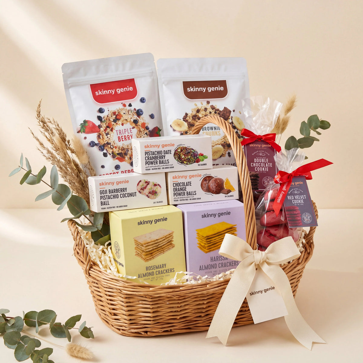 Skinny Genie gluten-free gift hamper with assorted treats