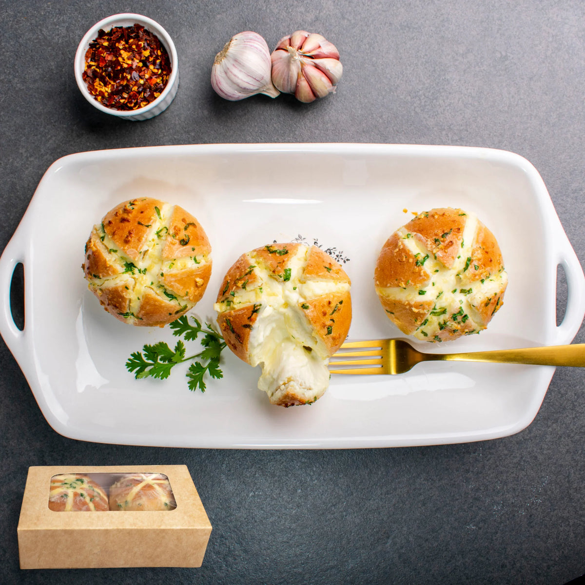 Korean Cream Cheese Garlic Bread (2 pcs)
