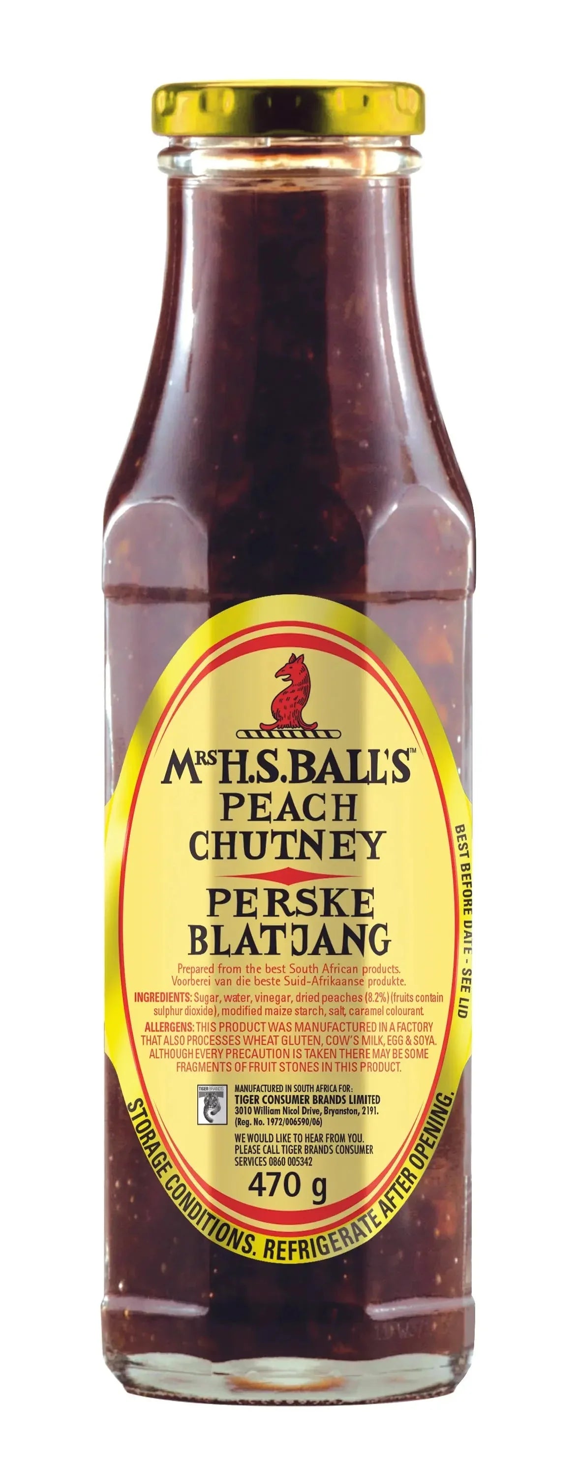 Mrs. Balls Peach Chutney 470gm