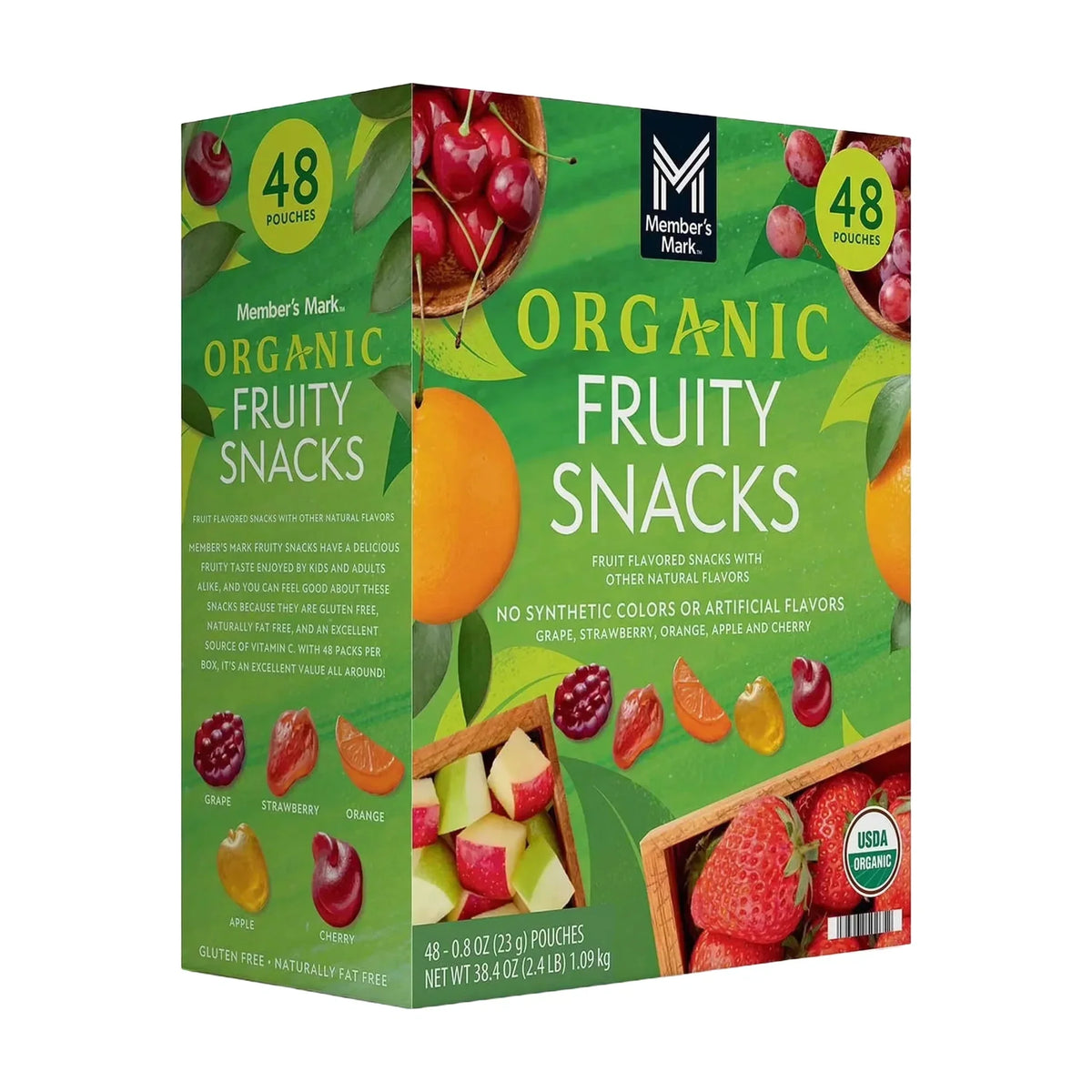 Member's Mark Organic Fruity Snacks, 48 Pack, 1.09 kg