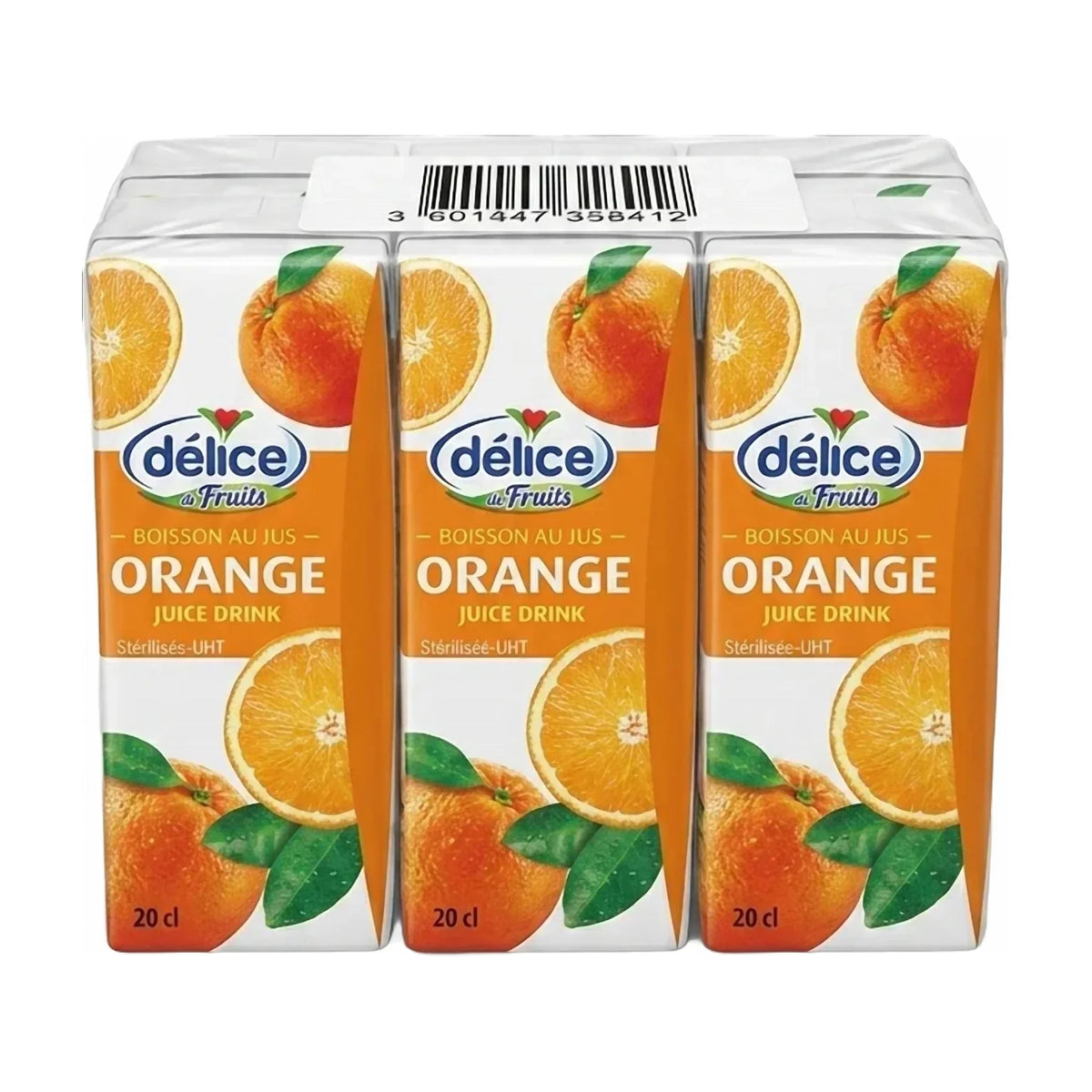 Delice Orange Juice, 6 × 200 ml