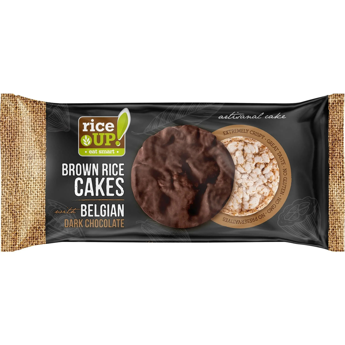 Rice Up  Whole Grain Rice Cakes With Dark Belgian Chocolate 90g