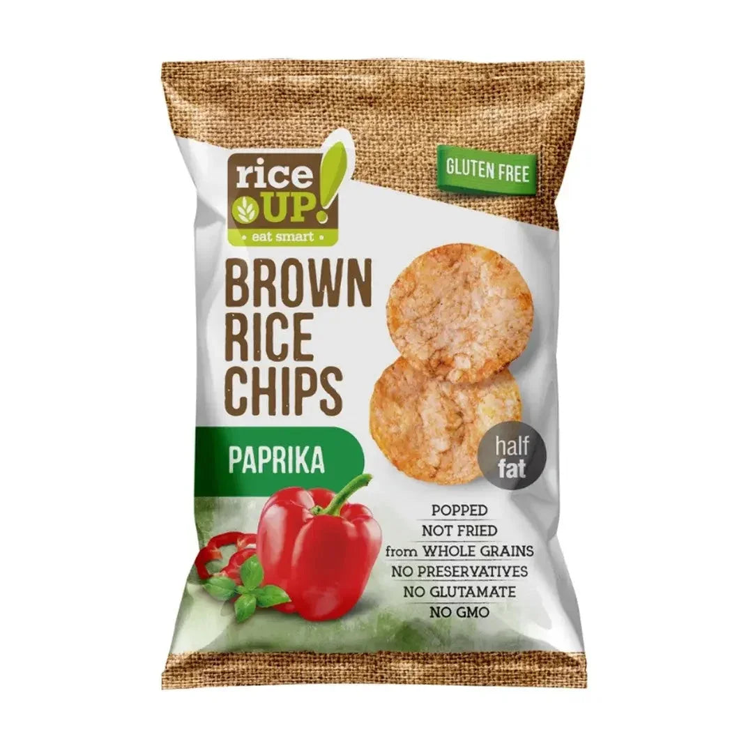 Rice Up Whole Grain Rice Chips Paprika 60G, Gluten free, No GMO