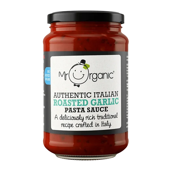 Mr Organic No Added Sugar Authentic Italian Roasted Garlic Pasta Sauce 350g
