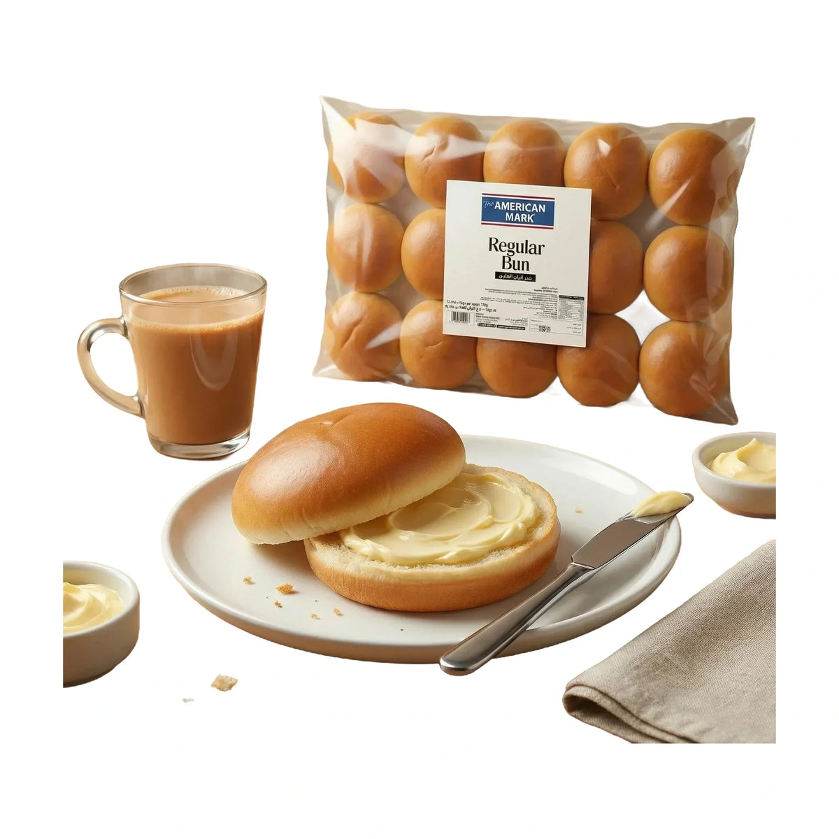 Burger Buns 4 Inch, 15 Pieces