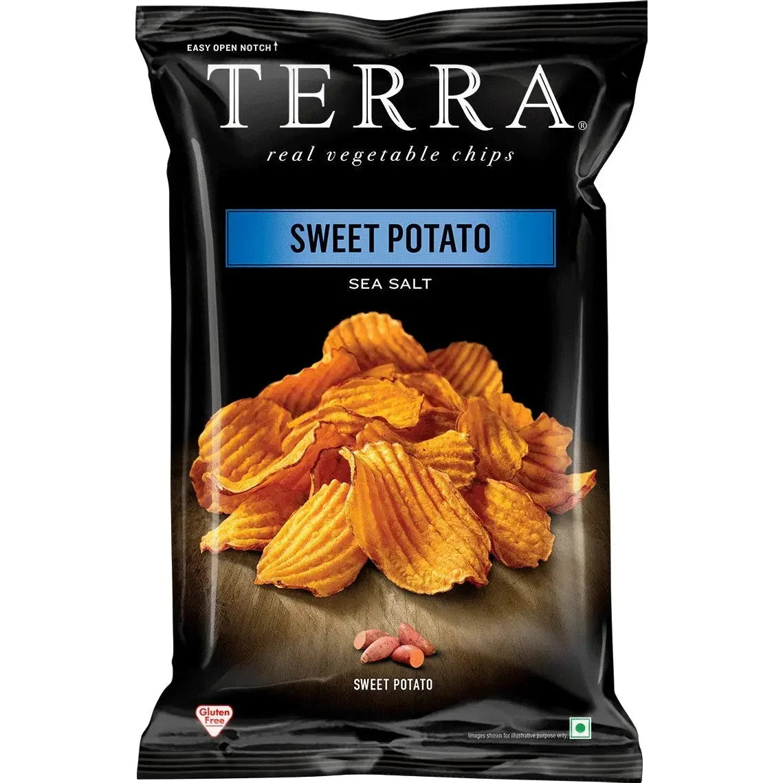 Terra Crinkled Sweet Potato - Sea salt 141g, Gluten Free