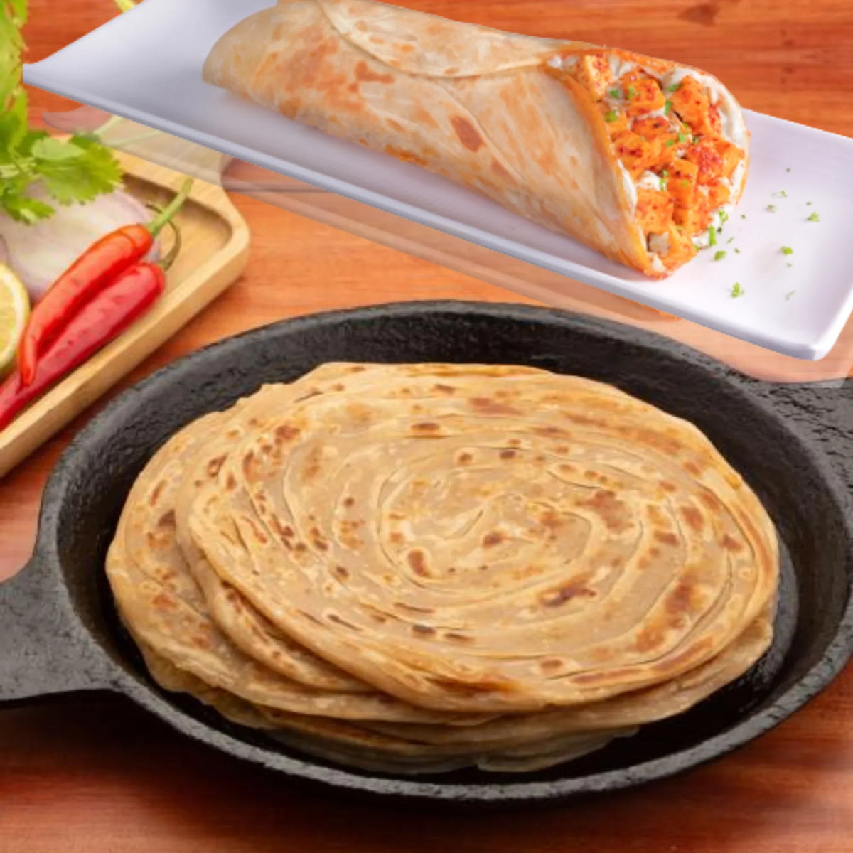 Wheat Paratha -6 Inch (4pcs)