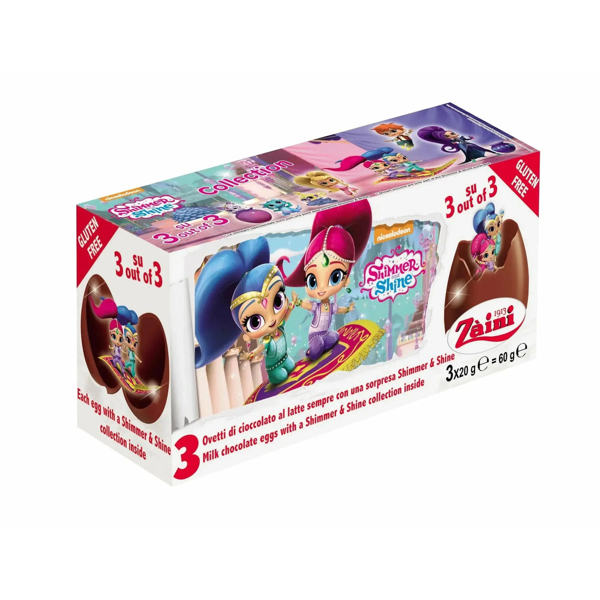 Zaini Shimmer & Shine (Tripack Chocolate Eggs)