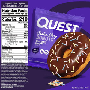 Quest Bake Shop Chocolate Frosted Donut 67g
