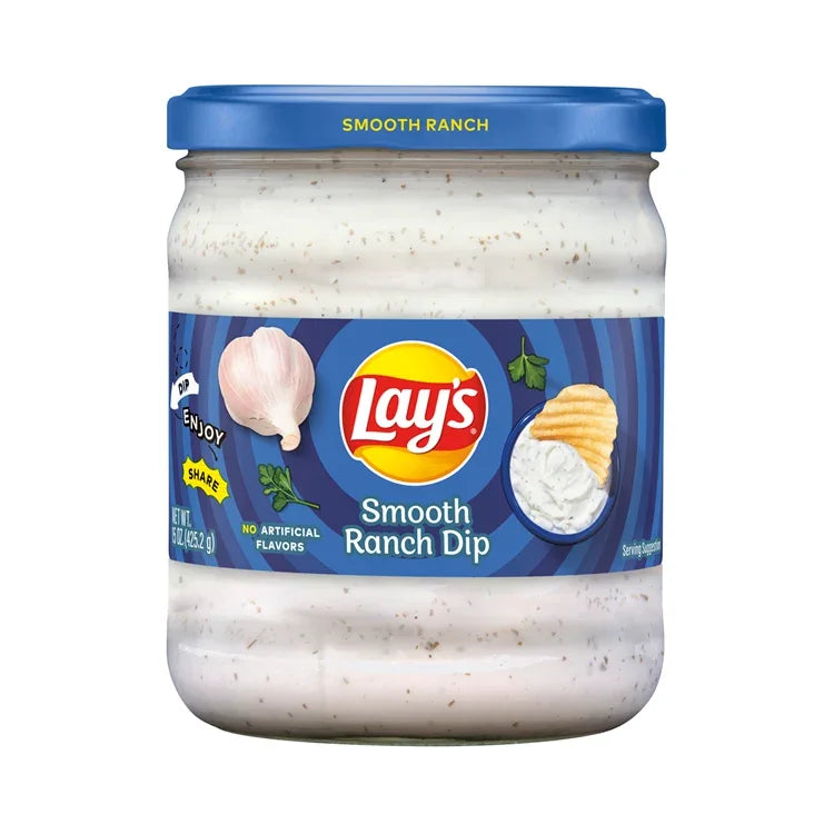 Lay's Smooth Ranch Dip, No Artificial Flavors, 15 OZ (425g) - Export