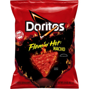 Doritos Flamin Hot Nacho Tortilla Chips 3.25 OZ (92g) - Export