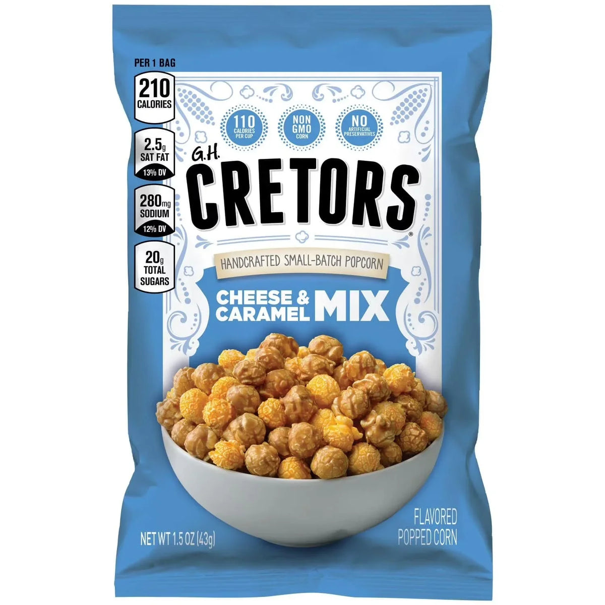 CRETORS Cheese & Caramel Mix Popcorn, 43g