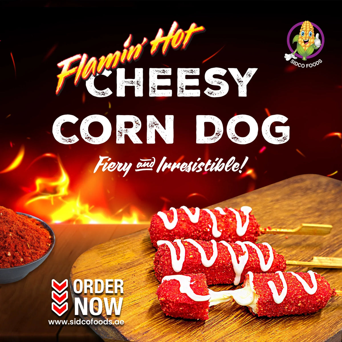 Cheetos Flaming Hot Cheese Veg Corn Dog 280-300g (4-5 pcs)